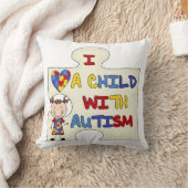 自閉症のブルネットの女の子2との子供 クッション (ブランケット)