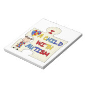 自閉症のブルネットの女の子2との子供 ノートパッド (回転)