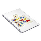 自閉症のブルネットの女の子2との子供 ノートブック (右側)