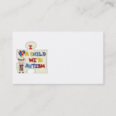 自閉症のブルネットの女の子2との子供 名刺 (裏面)