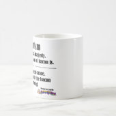 自閉症のベーコンの悲劇のマグ コーヒーマグカップ (中央)