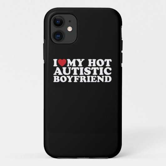 自閉症のホットな彼氏大好き BF 自閉症 ハート Case-Mate iPhoneケース (裏面)