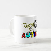 自閉症のマグのための競争 コーヒーマグカップ (正面左)