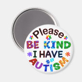 自閉症のマグネットを持っている親切にしてください マグネット (正面/裏面)