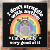 自閉症のラクーンとは格闘しなおもしろいい ウィンドウサイン (シート2)