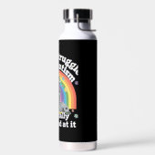 自閉症のラクーンとは格闘しなおもしろいい ウォーターボトル (左面)