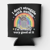 自閉症のラクーンとは格闘しなおもしろいい 缶クーラー (正面)