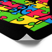 自閉症のラブサイン言語をサポート ポスター (角)