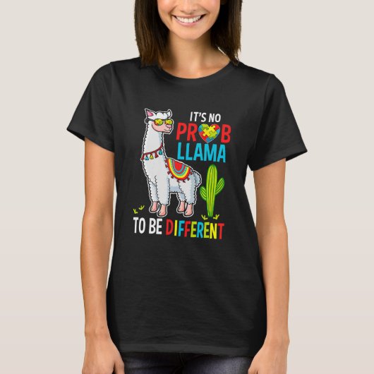 自閉症のラマとは違う無縁だ Tシャツ (正面)