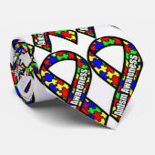 自閉症のリボンのタイ ネクタイ (ロール)