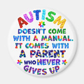 自閉症の与え親が マグネット (正面)