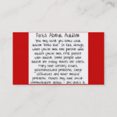 自閉症の事実の名刺 名刺 (裏面)