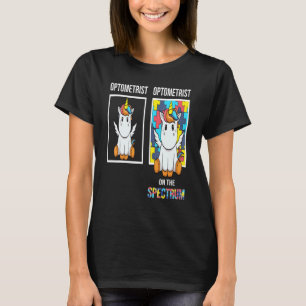 自閉症の人々 眼科医 パズル ユニコーン 神経多様性 Tシャツ