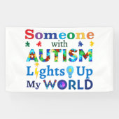 自閉症の人が私の世界を明るみに出す 横断幕 (横)