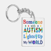 自閉症の人が私の世界を照らし出す キーホルダー (正面左)