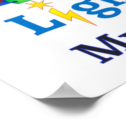 自閉症の人が私の世界を照らし出す ポスター (角)