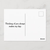 自閉症の人が私の世界を照らし出す ポストカード (裏面)