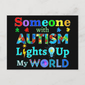自閉症の人が私の世界を照らし出す ポストカード (正面)