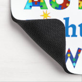 自閉症の人が私の世界を照らし出す マウスパッド (コーナー)