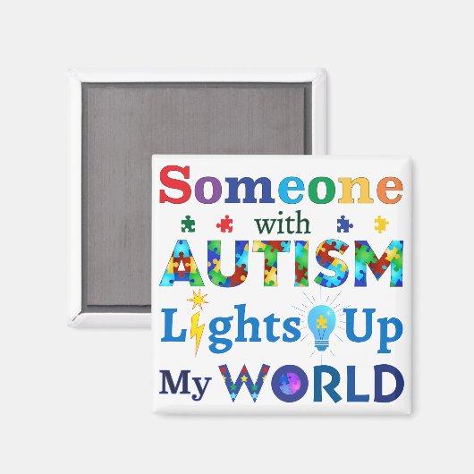 自閉症の人が私の世界を照らし出す マグネット (正面/裏面)