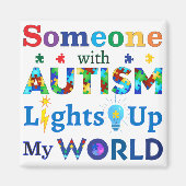 自閉症の人が私の世界を照らし出す マグネット (正面)