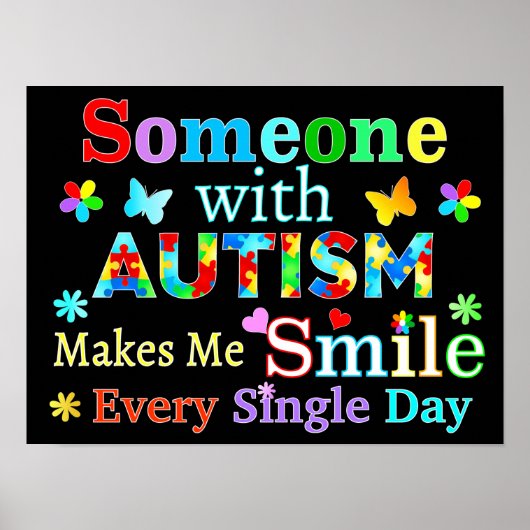 自閉症の人が私をスマイルする ポスター (正面)