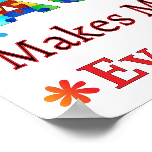 自閉症の人が私をスマイルする ポスター (角)