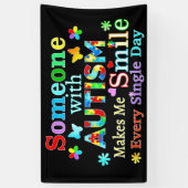 自閉症の人が私をスマイルする 横断幕 (縦)