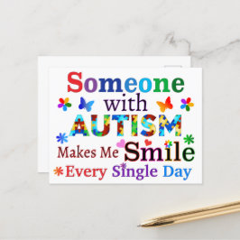 自閉症の人が私をスマイル ポストカード