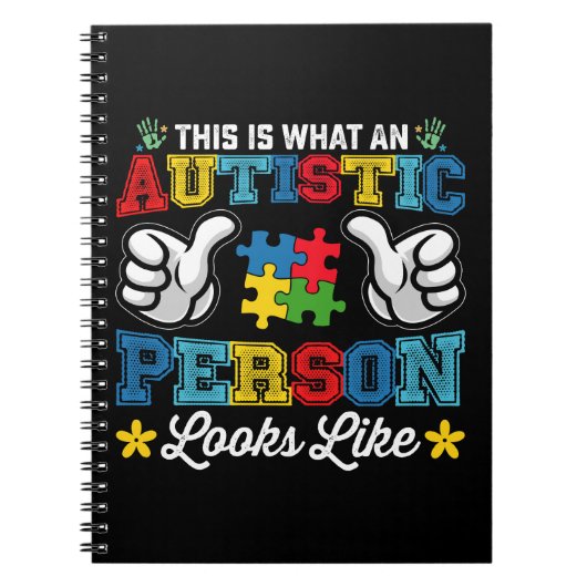 自閉症の人が自閉症のように見える ノートブック (正面)