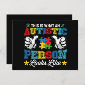 自閉症の人が自閉症のように見える ポストカード (正面/裏面)