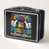 自閉症の人が自閉症のように見える メタルランチボックス (正面)