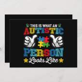 自閉症の人が自閉症のように見える 招待状 (正面/裏面)