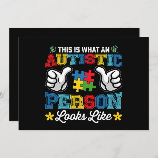 自閉症の人が自閉症のように見える 招待状 (正面/裏面)