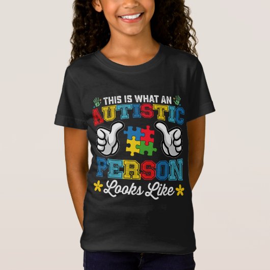 自閉症の人が自閉症のように見える Tシャツ (正面)