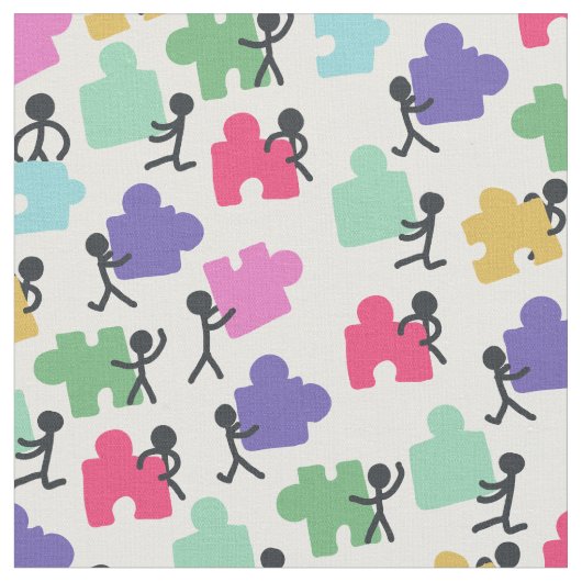 自閉症の人の織物 ファブリック (クローズアップ)