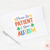 自閉症の人は我慢して下さい スクエアシール (封筒)