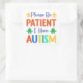 自閉症の人は我慢して下さい スクエアシール (バッグ)