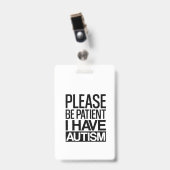 自閉症の人は我慢して下さい バッジ (正面 （クリップ付）)