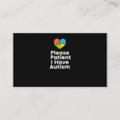 自閉症の人は我慢して下さい 名刺 (正面)