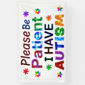 自閉症の人は我慢して下さい 横断幕 (縦)