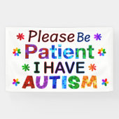 自閉症の人は我慢して下さい 横断幕 (横)