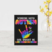 自閉症の人は私にASL教え認識度auを持っている カード (黄色い花)