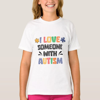 自閉症の人を愛しています Tシャツ