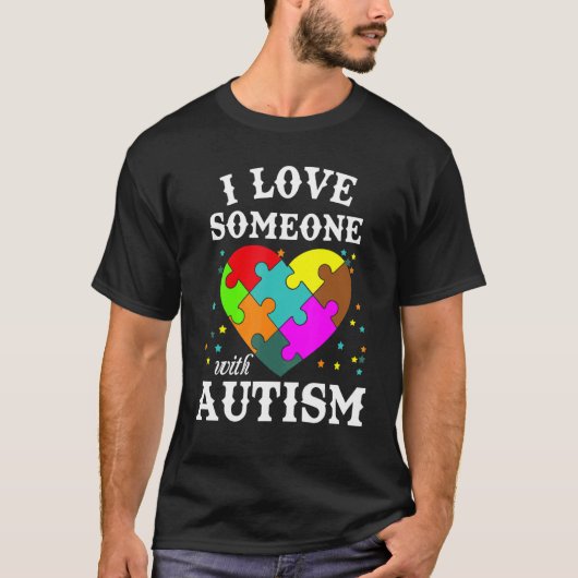 自閉症の人を愛してる Tシャツ (正面)