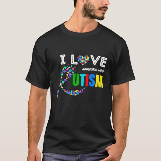 自閉症の人を愛する Tシャツ (正面)