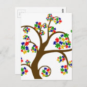 自閉症の人生の木 ポストカード (正面/裏面)