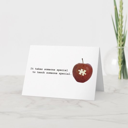 自閉症の先生 カード (正面)