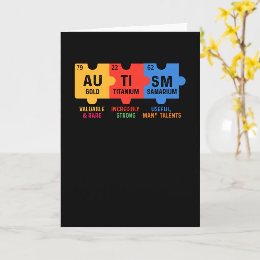 自閉症の化学のメイクアップ カード (黄色い花)