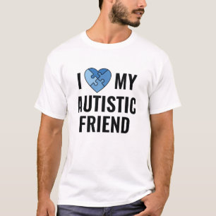 自閉症の友人が大好き Tシャツ